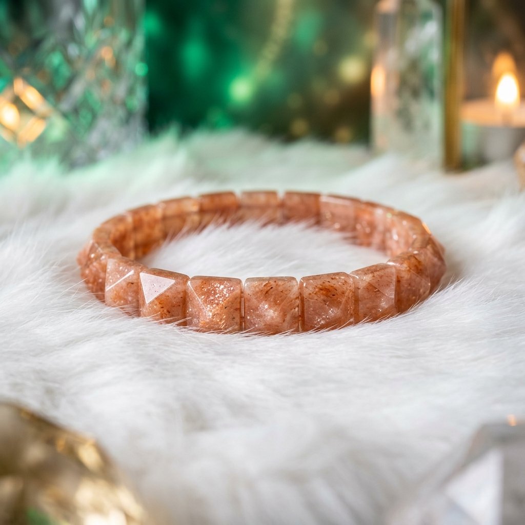 Sunstone Pyramid Shape Bracelet